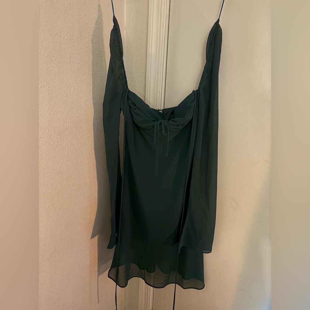 Long Sleeve Dress in Forest Green